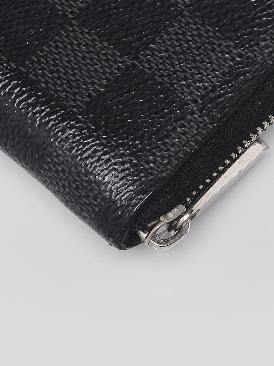 Louis Vuitton N63076 Damier Graphite Canvas Zippy Coin Purse Vertical  Wallet for Coins/ Cards