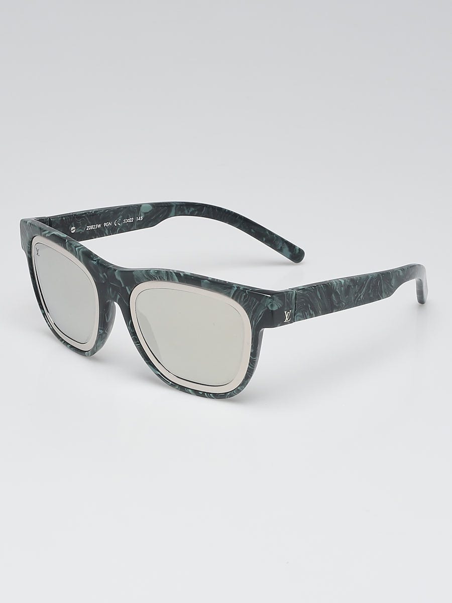 Louis Vuitton Green Marble Acetate Marlo Sunglasses Z0825W