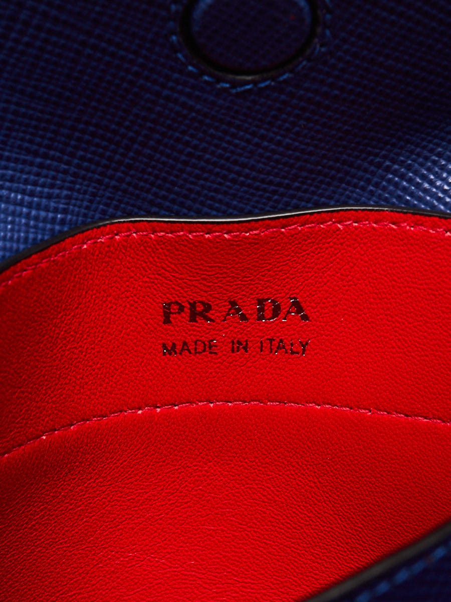 憧れ Prada Inchiostro/Red Saffiano Leather Double Handle Tote Bag ゴルフバッグ・キャディバッグ
