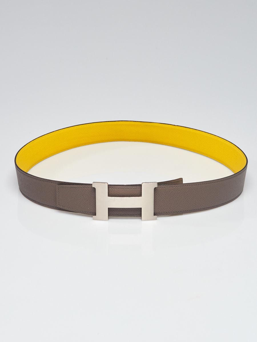 Hermes 38mm Etain/Juane De Naples Epsom Palladium Plated Constance