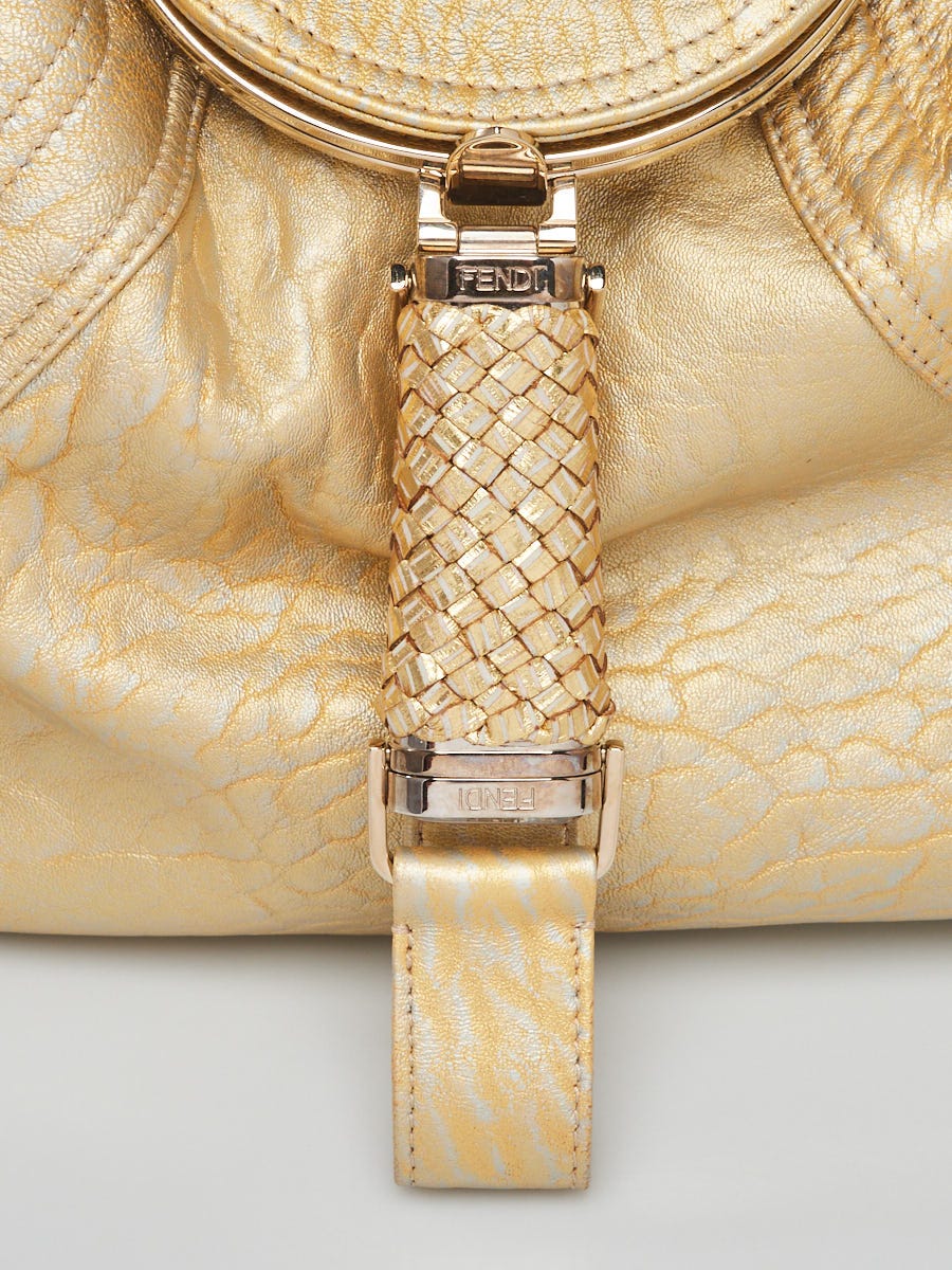 Fendi Bimetal Gold Nappa Leather Spy Bag - 8BR511 | Yoogi's Closet