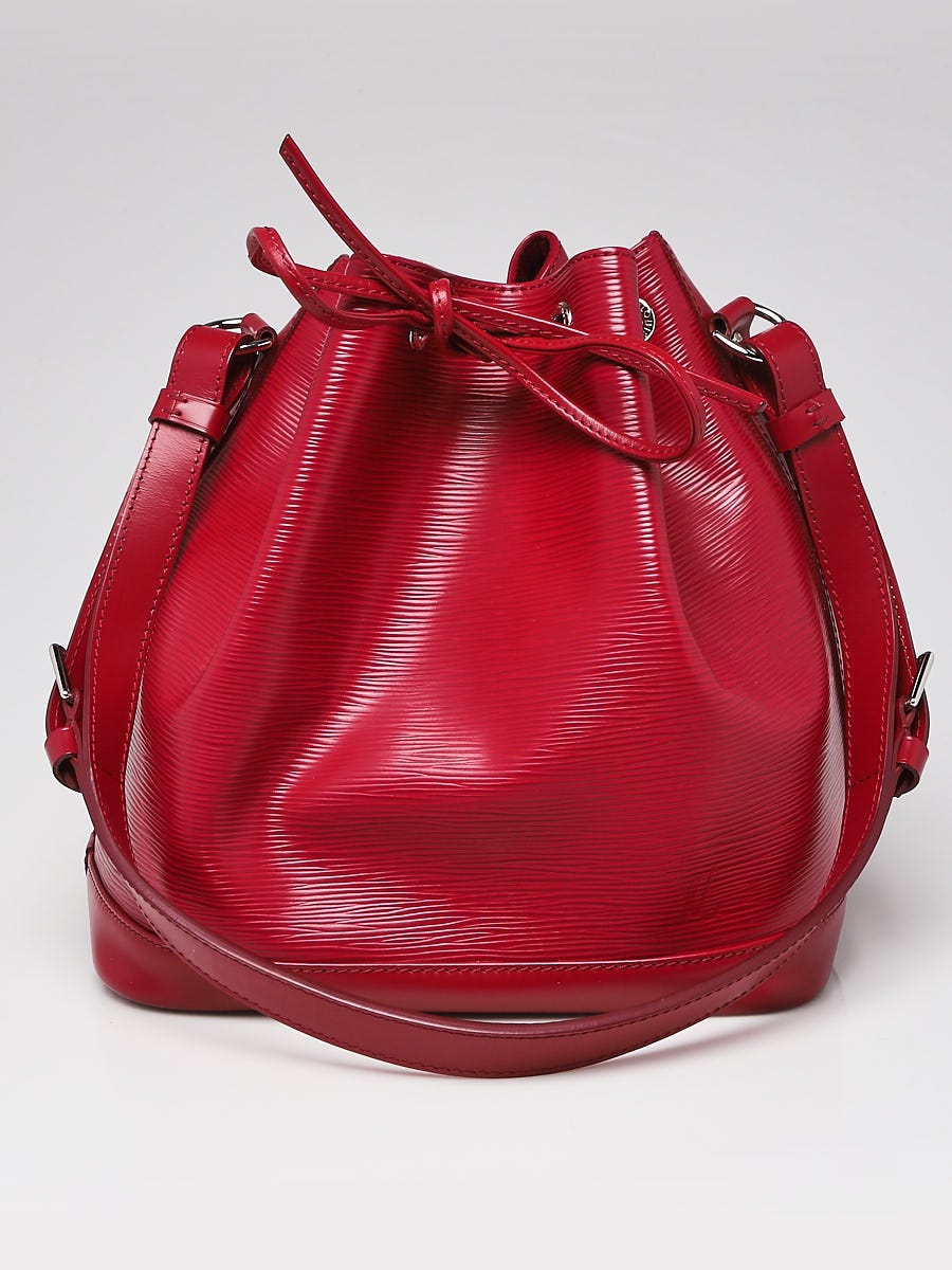 LOUIS VUITTON Red Epi Leather Petit Noe Bag