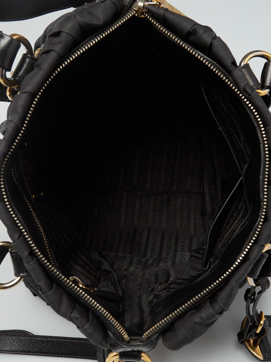 Prada Black Gaufre Tessuto Nylon Shopping Tote Bag BN1792