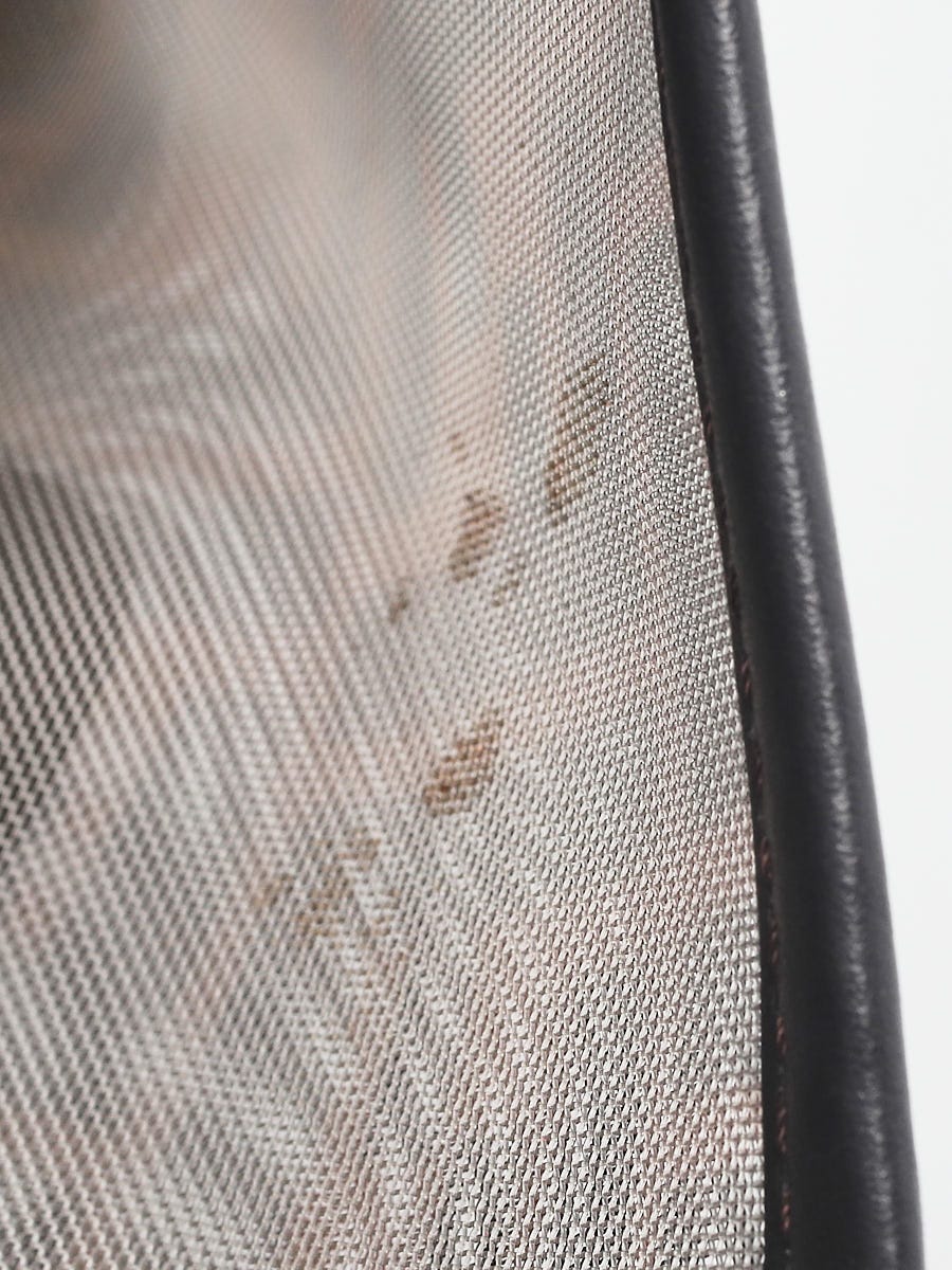 Fendi Tobacco Zucca Mesh and Leather Kan I Logo Small