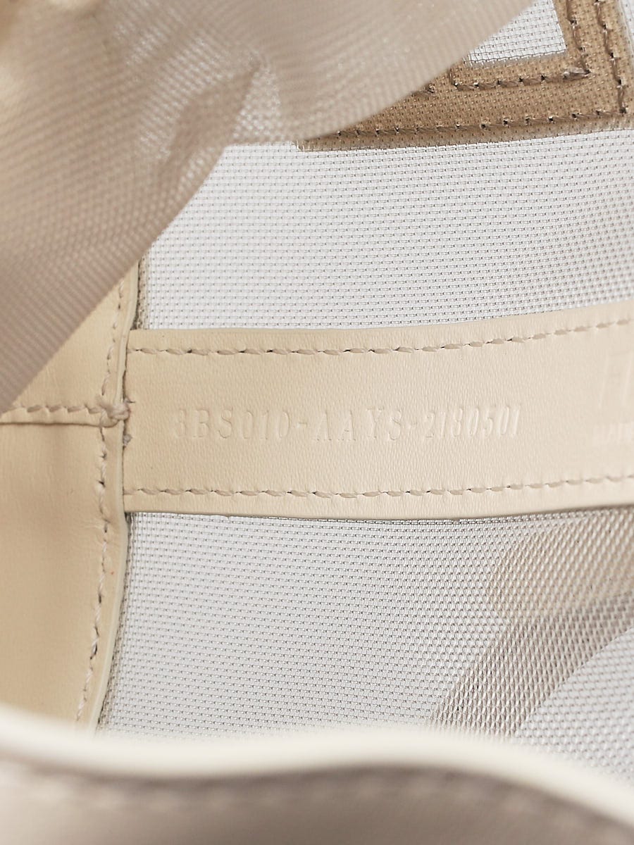 Fendi White Leather and Mesh Mon Tresor Mini Crossbody Bucket Bag Fendi White Leather and Mesh Mon Tresor Mini Crossbody Bucket Bag