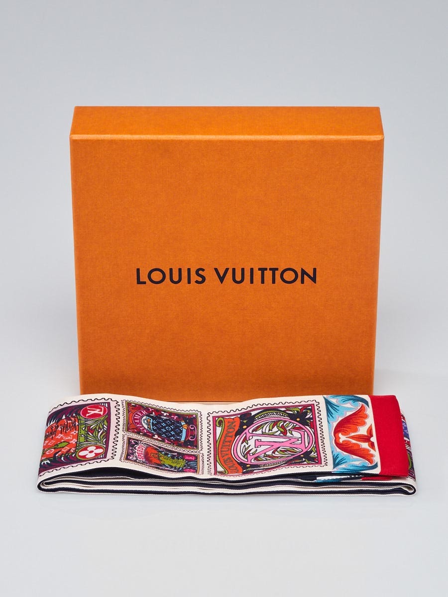 LOUIS VUITTON Lettre A Silk Multicolor Scarf Bandeau