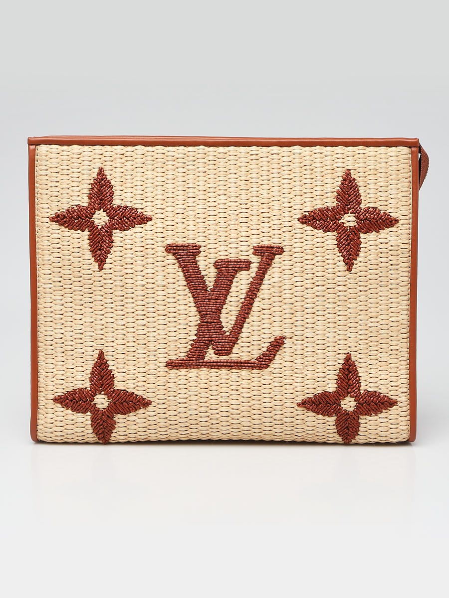 Louis Vuitton Giant Monogram Raffia/Leather Poche Toilette 26 Cosmetic Pouch  - Yoogi's Closet