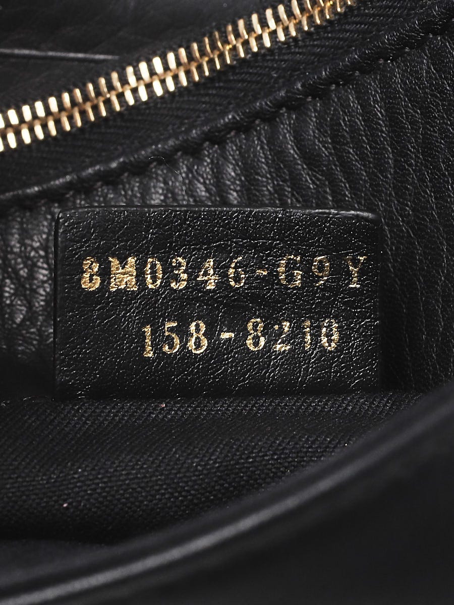 Fndiページ Fendi Black Nappa Leather Tube Wallet on Chain Clutch Bag 8M0346