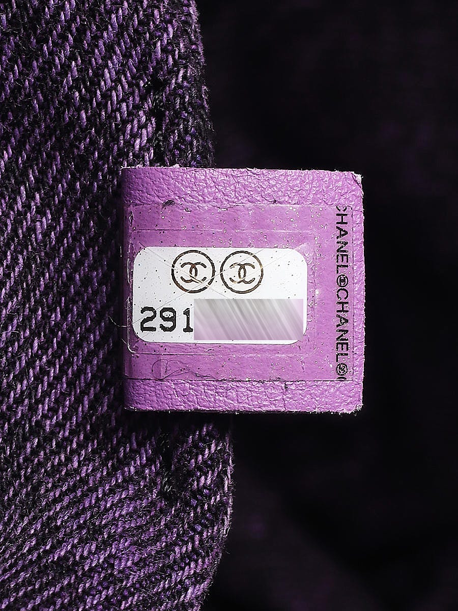 Chanel Purple/Black Denim Denimpression 31 Large Shopping Tote Bag - Yoogi's  Closet