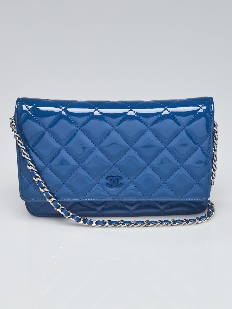 blue chanel woc wallet