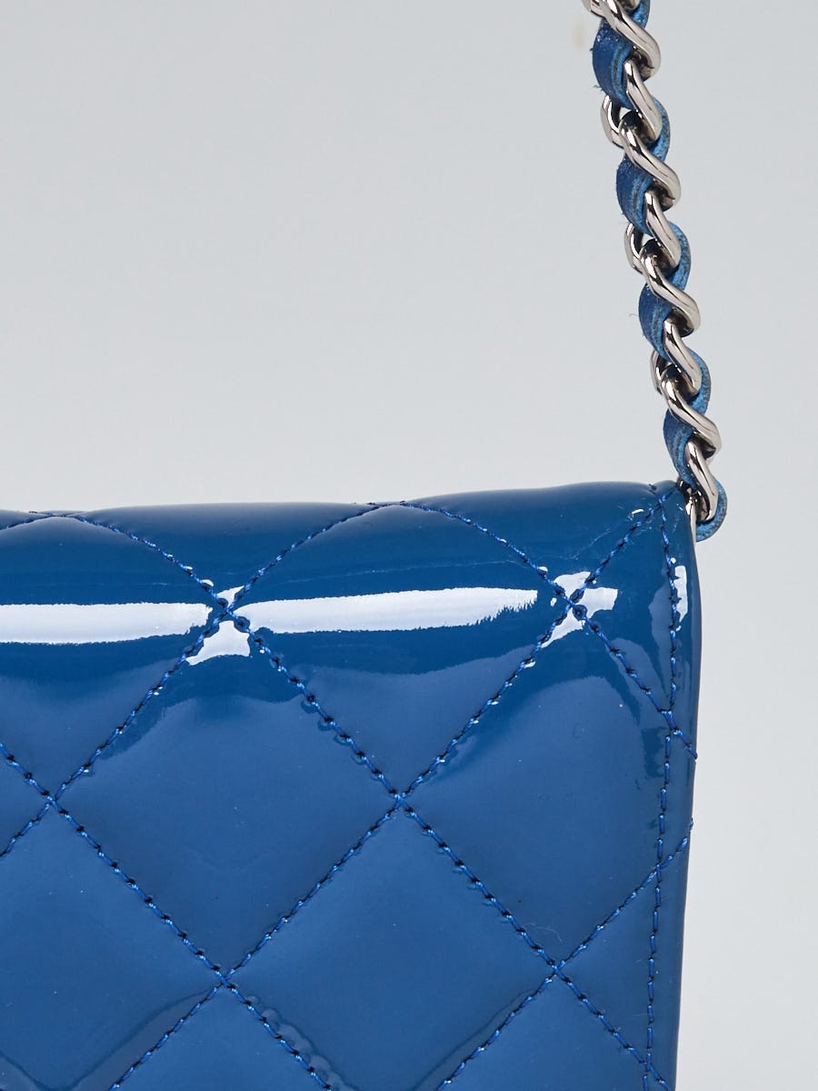 Chanel Classic Flap Patent Blue Frame Clutch – House of Carver
