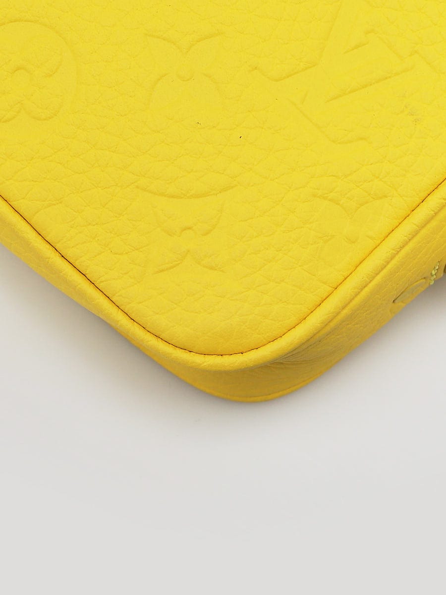 Louis Vuitton Pochette Volga Monogram Yellow in Taurillon Leather