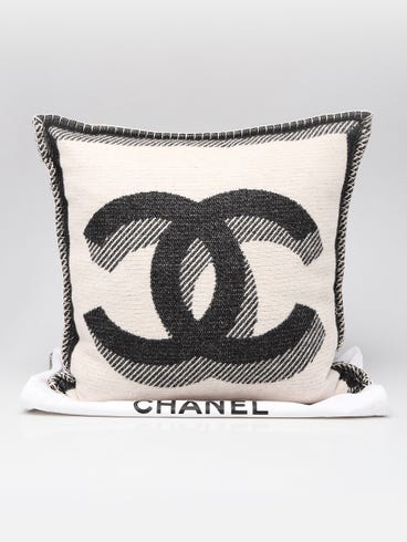 Chanel Wool/Cashmere Blend CC Throw Pillow