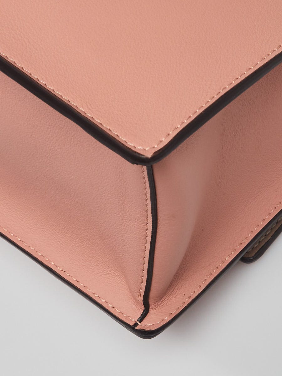 Fendi Pink Lambskin Leather Small U Kan Chain Shoulder Bag Fendi Pink Lambskin Leather Small U Kan Chain Shoulder Bag