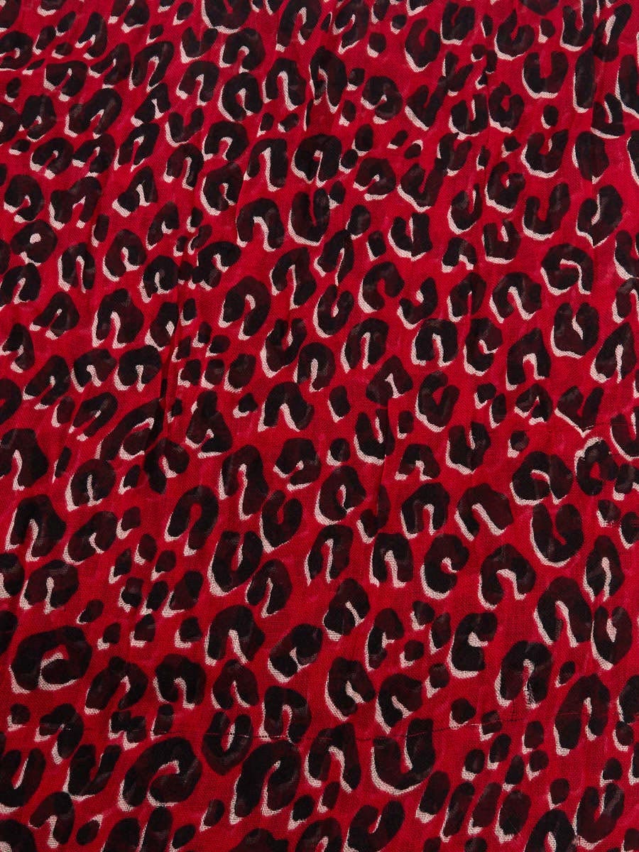 Louis Vuitton Red Cashmere/Silk Stephen Sprouse Leopard Stole