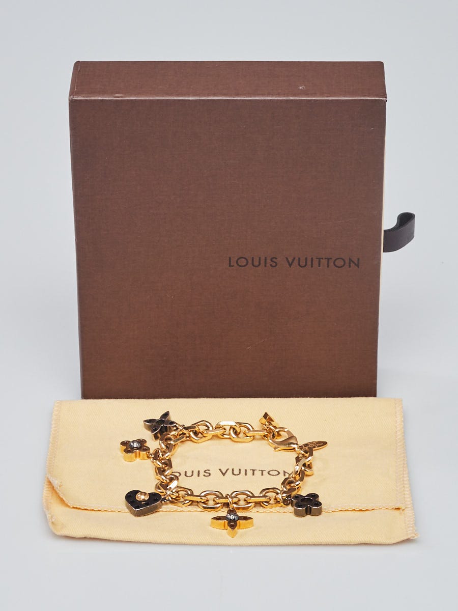 Louis Vuitton Two Tone Hide and Seek Monogram Charms Bracelet