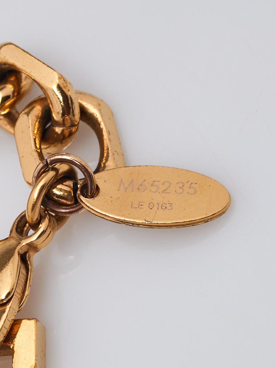 Louis Vuitton Goldtone Monogram Hide and Seek Necklace - Yoogi's