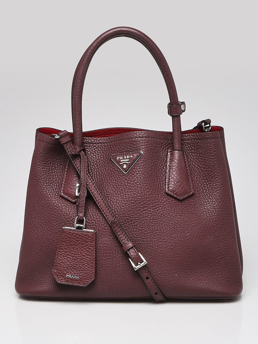 Vitello daino double on sale compartment leather crossbody bag