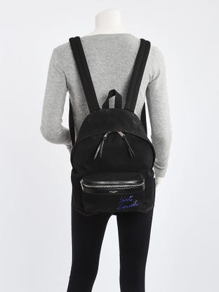 Saint Laurent Shearling City Backpack - White Backpacks, Handbags