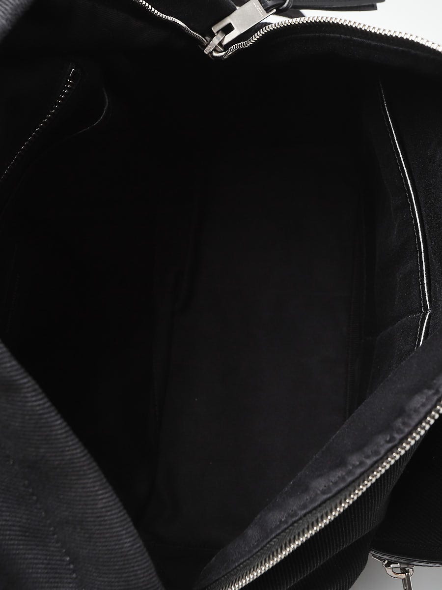 Yves Saint Laurent Black Canvas Backpack Bag - Yoogi's Closet