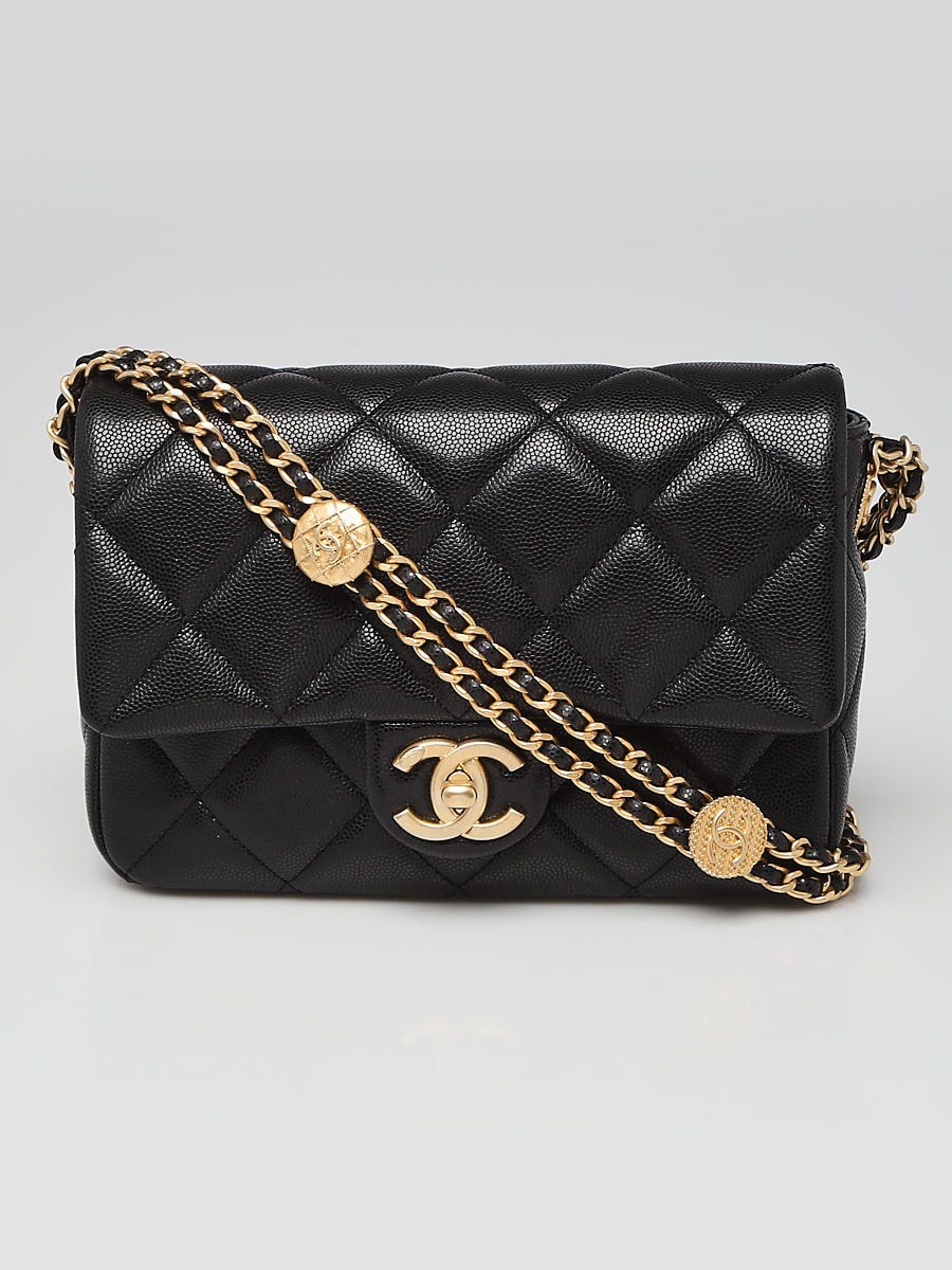 Chanel Black Quilted Caviar Leather Twist Your Buttons Rectangular Mini  Flap Bag - Yoogi's Closet