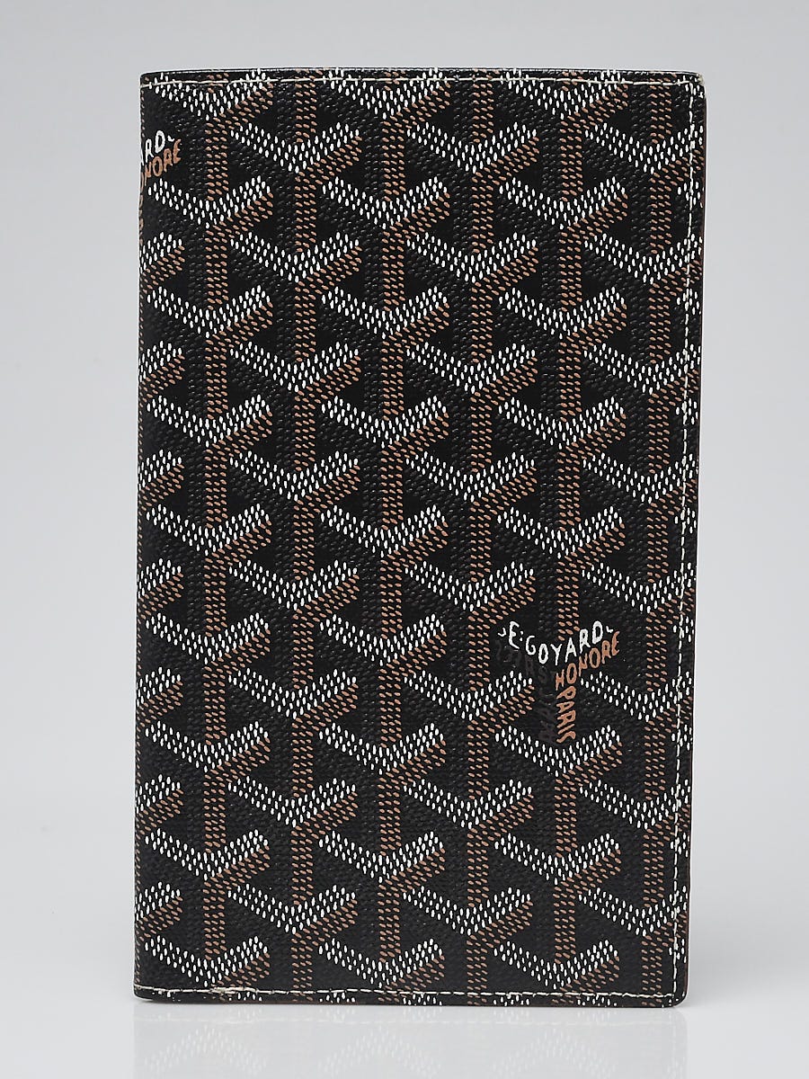 Goyard Black Chevron Print Coated Canvas Bi-Fold Compact Wallet - Yoogi's  Closet