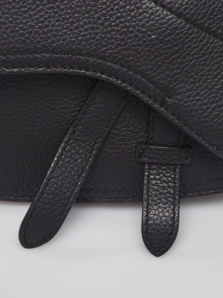 Christian Dior Black Canvas Jacquard Saddle Belt Size L - Yoogi's Closet