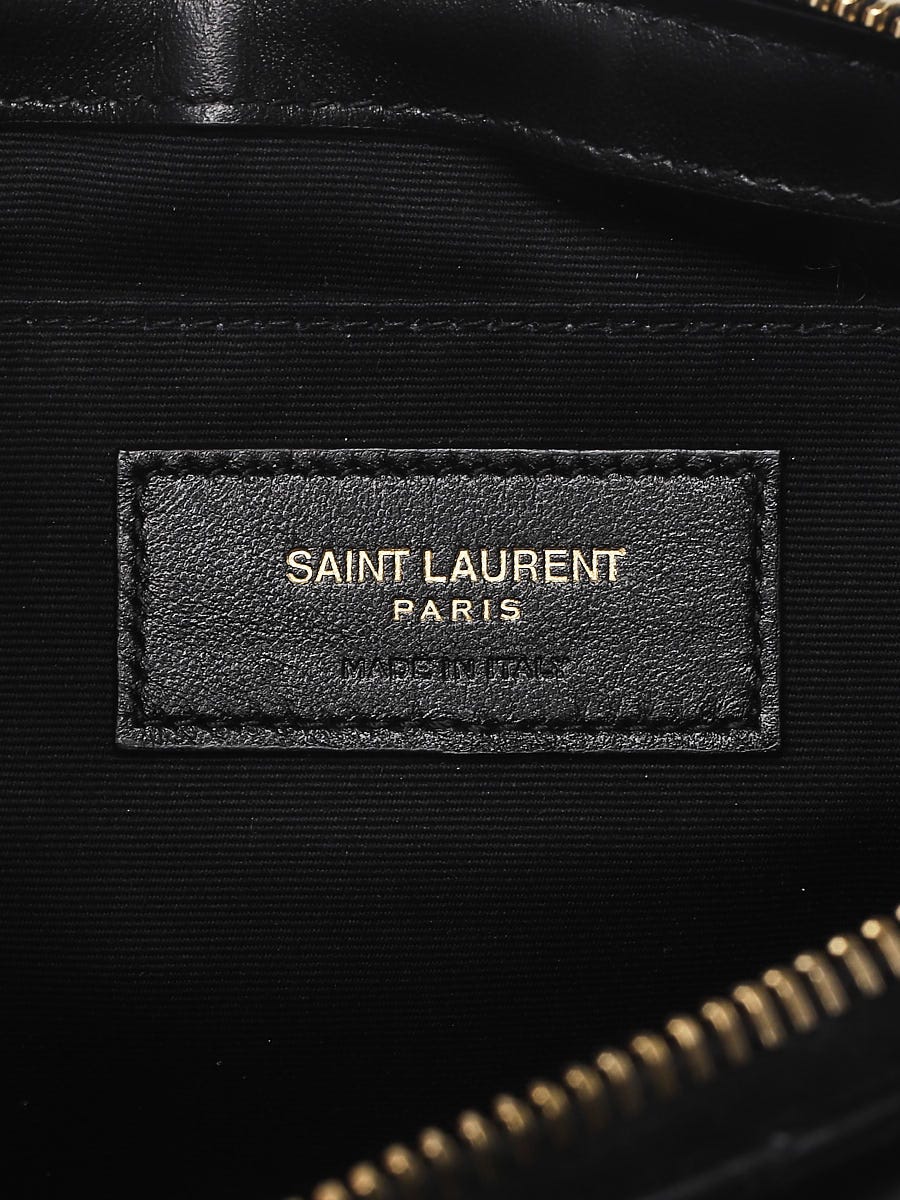 Yves Saint Laurent Black Matelasse Quilted Leather Monogram A5