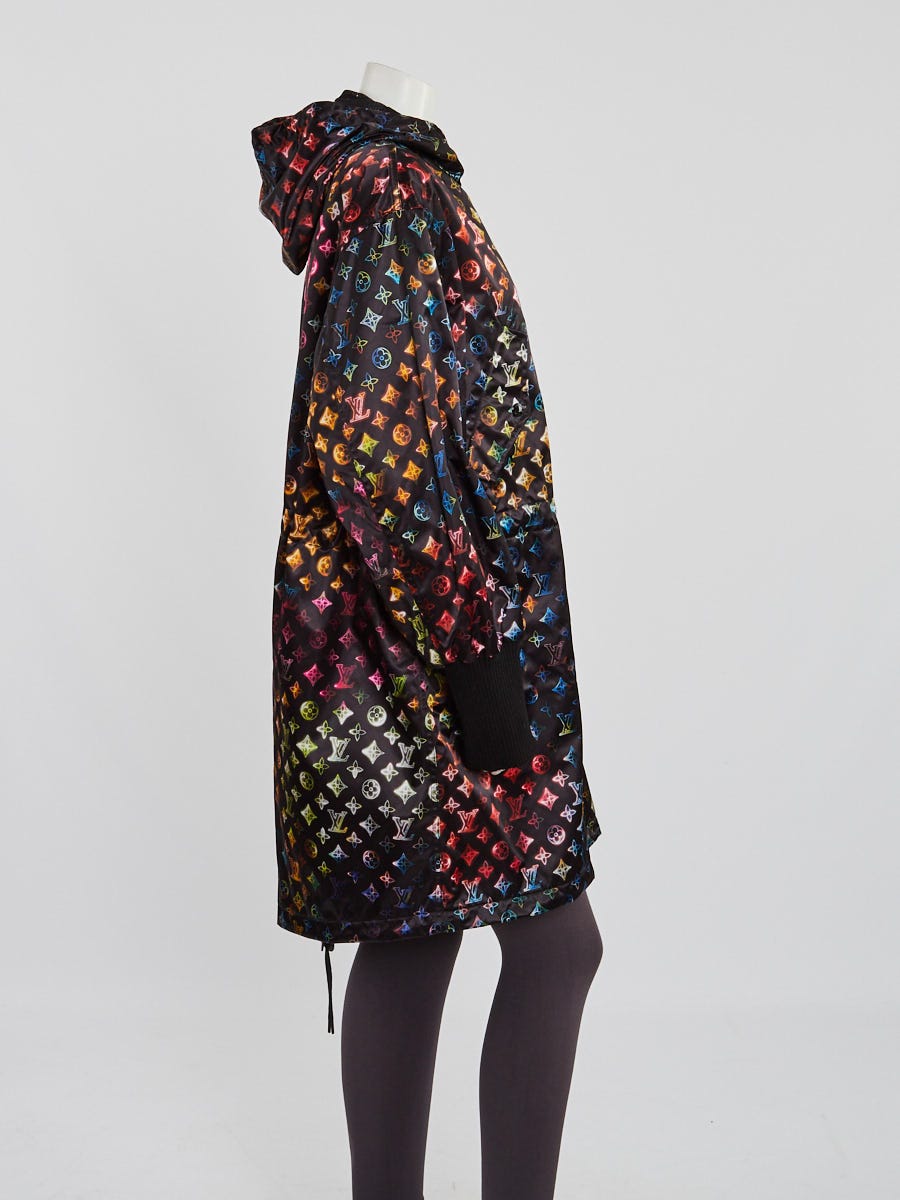 Louis Vuitton Black/Multicolor Nylon Blend Fabric Neon Mahina Monogram Long  Parka Coat Size 4/38 - Yoogi's Closet