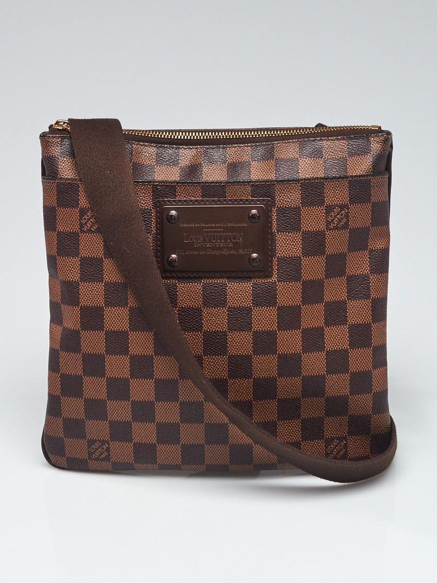 Louis Vuitton Damier Canvas Brooklyn Pochette Plate Messenger Bag