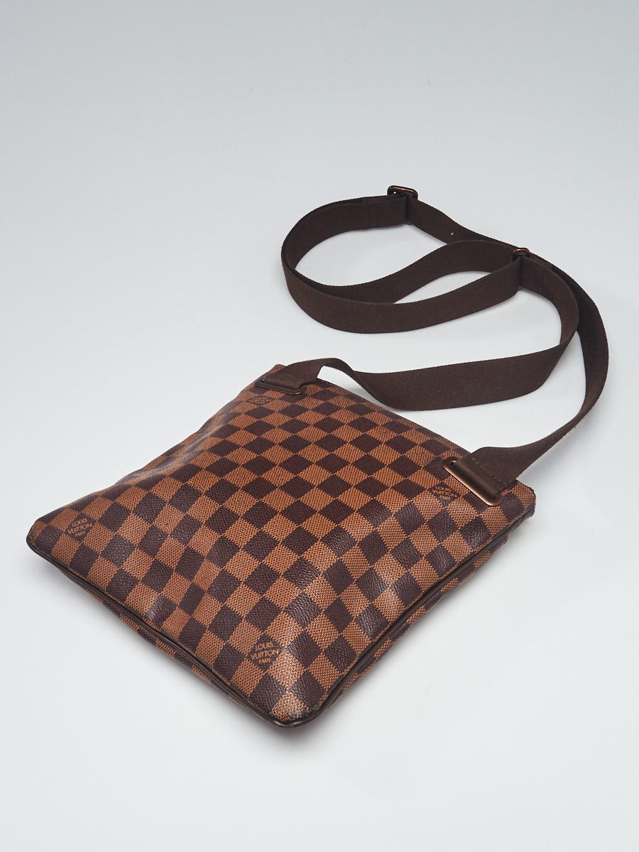 Brown Louis Vuitton Damier Ebene Brooklyn Flat Pochette Crossbody Bag