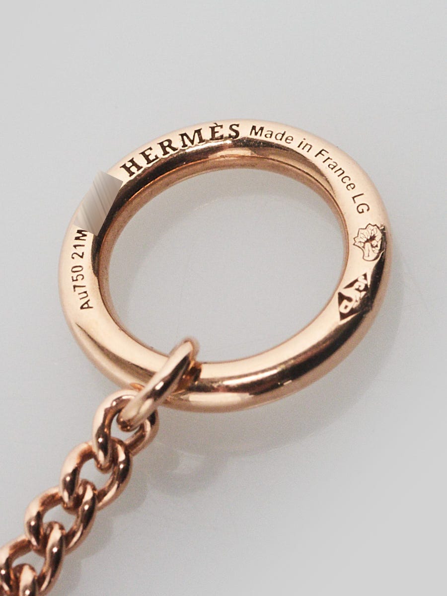 Hermes 18k Rose Gold Echappee Small Model Bracelet | Yoogi's