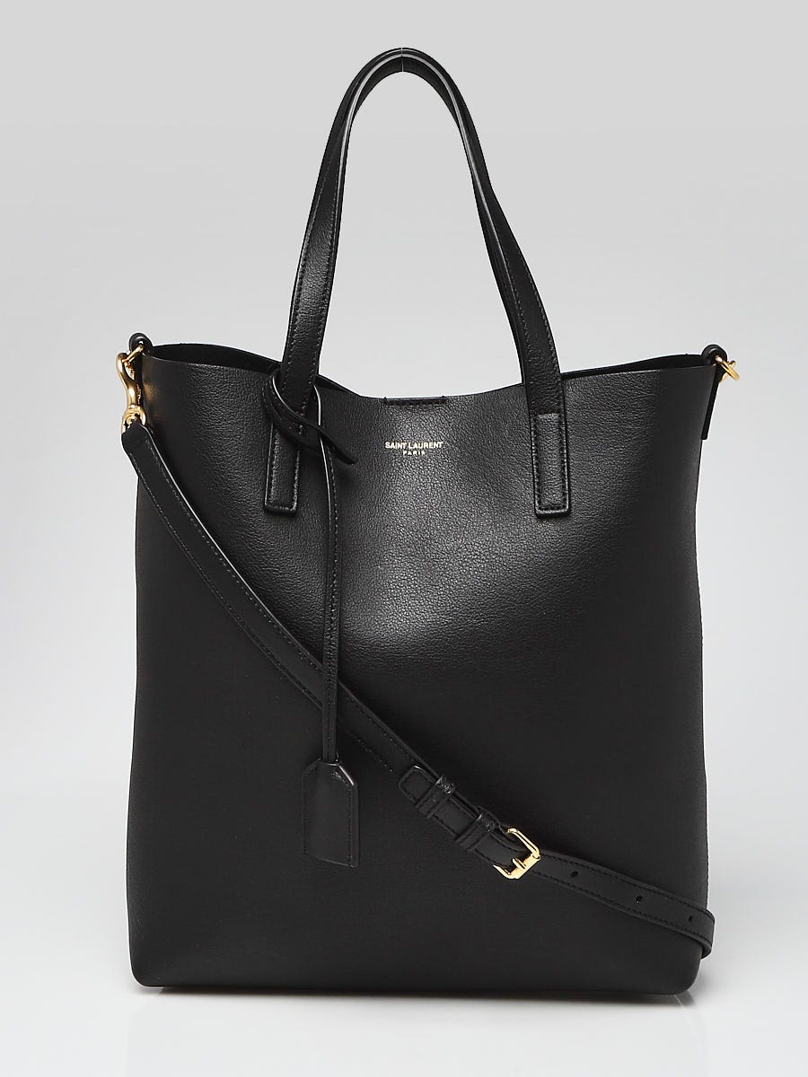 Yves Saint Laurent Black Calfskin Leather Tag Hobo Bag - Yoogi's