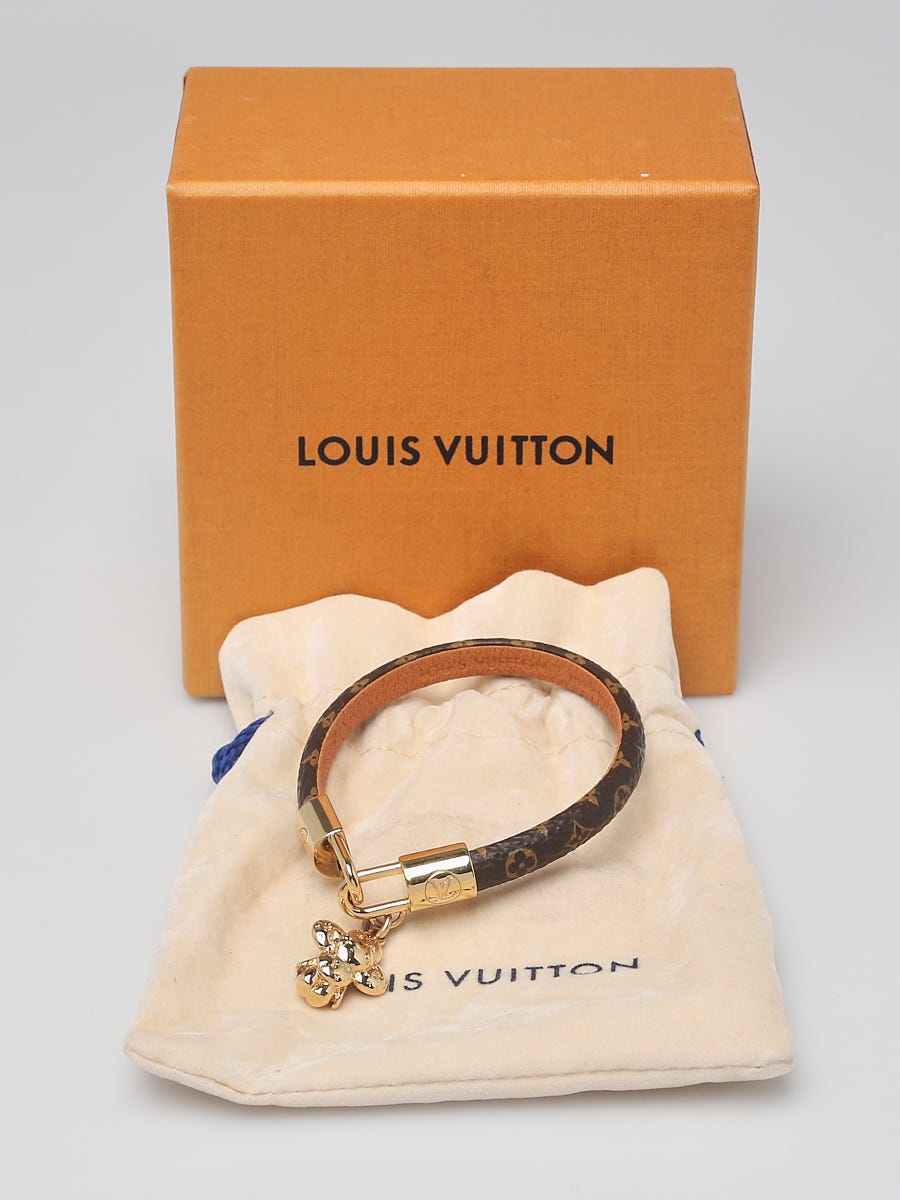 Louis Vuitton Vivienne Charm Bracelet Monogram Canvas. Size 17