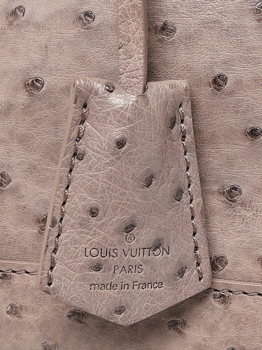 Louis Vuitton - Alma PM Ostrich Leather Gris