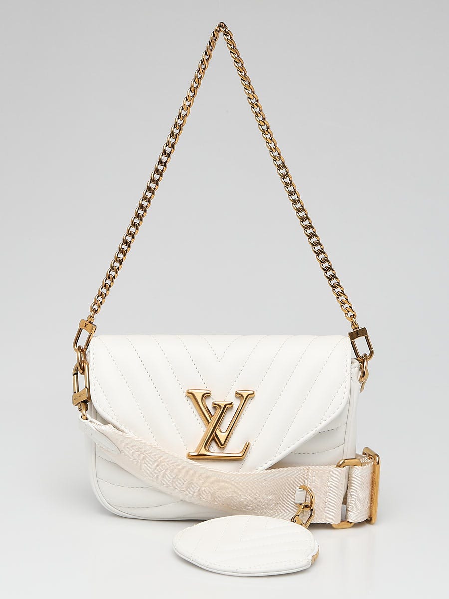 Louis Vuitton White Quilted Leather New Wave Multi-Pochette Bag