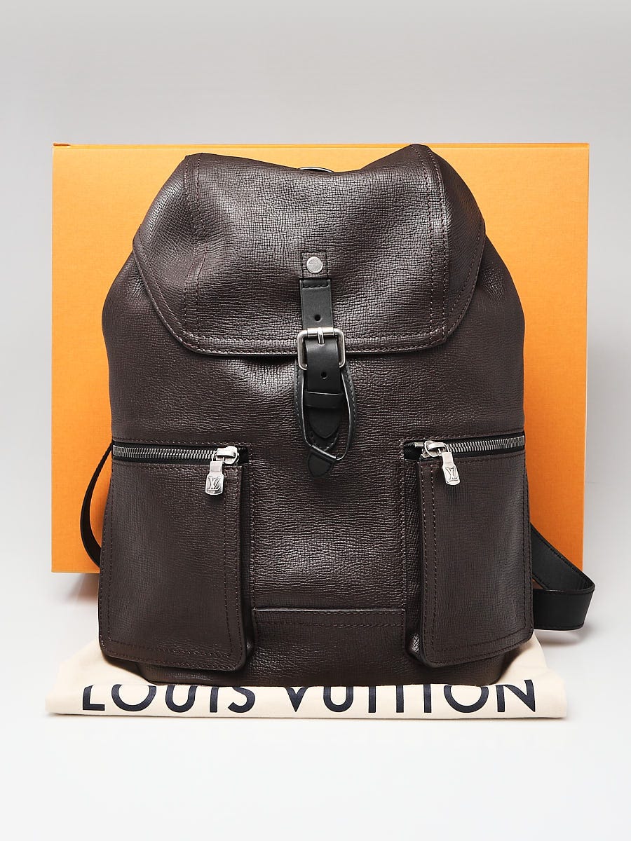 Louis Vuitton Marron Utah Calfskin Leather Canyon Backpack Bag 