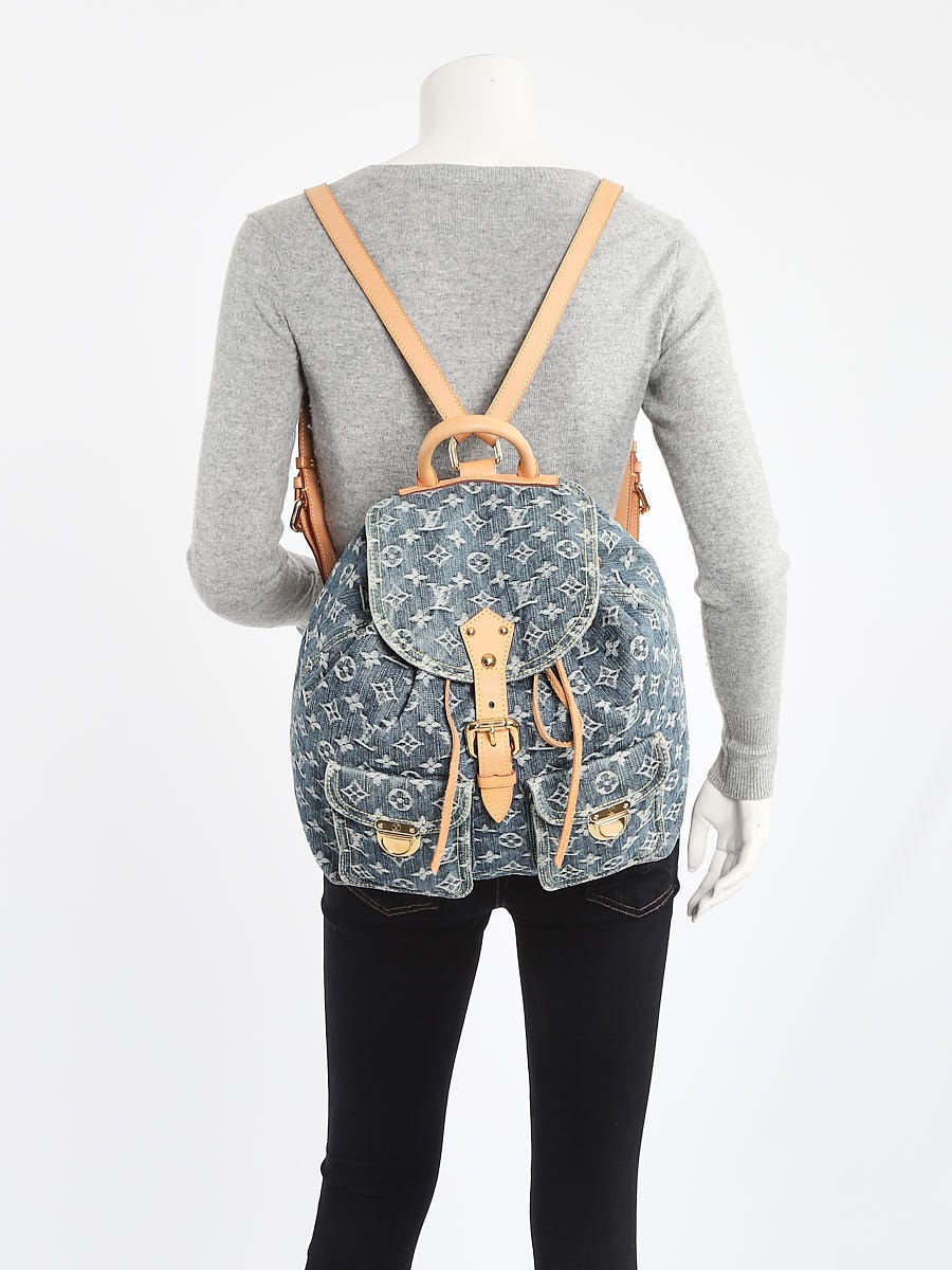 Backpack Louis Vuitton Blue in Denim - Jeans - 31888001
