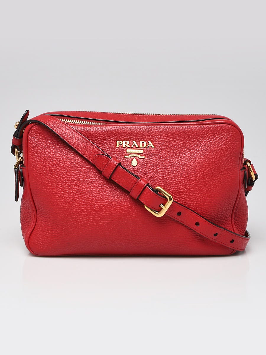 Prada red store crossbody bag