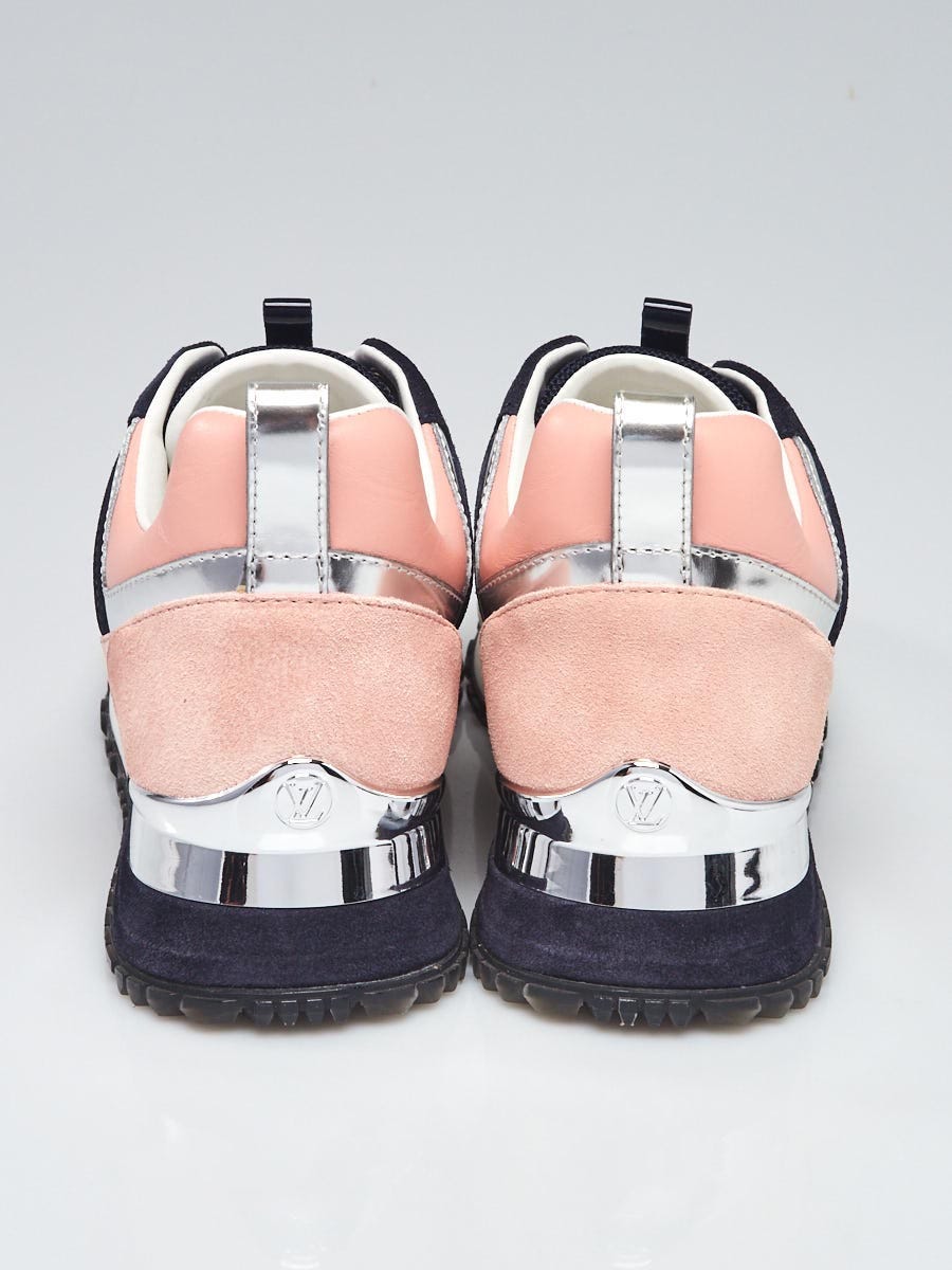 Louis Vuitton Sneakers Pink Leather Cloth Elastane ref.113891 - Joli Closet
