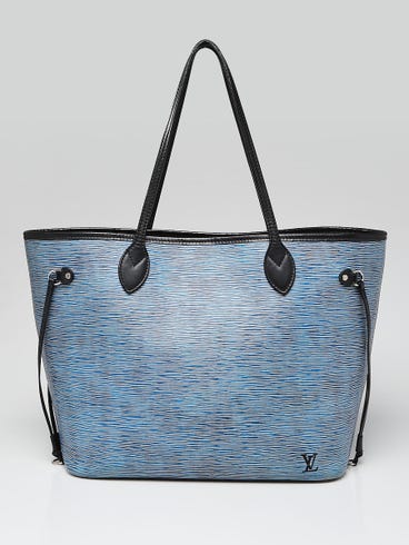 Louis Vuitton Denim Epi Leather Neverfull MM Bag w/o Accessories Pochette