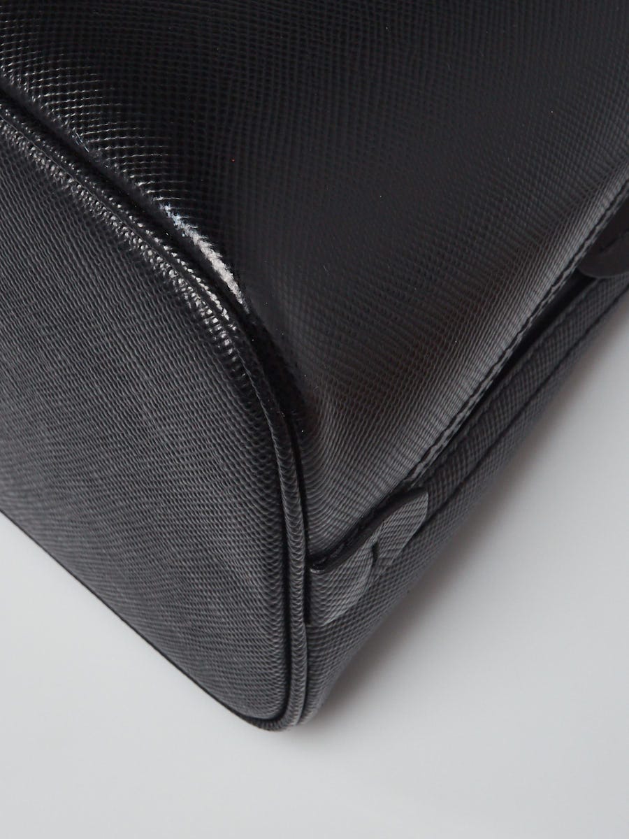 Prada Black Saffiano Leather Matinee Shoulder Bag 1BA251 | Yoogi's