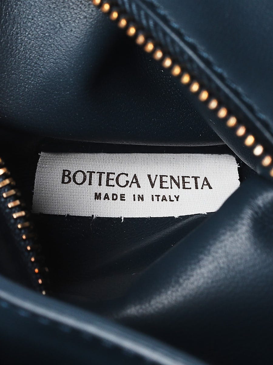 Bottega Veneta Deep Blue Nappa Leather Maxi Weave Padded Cassette