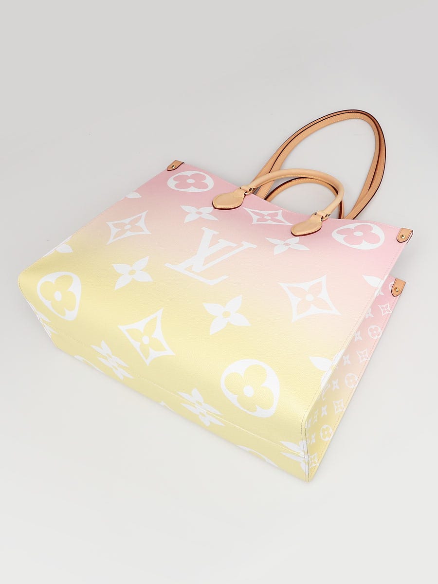 lv pink and yellow bag
