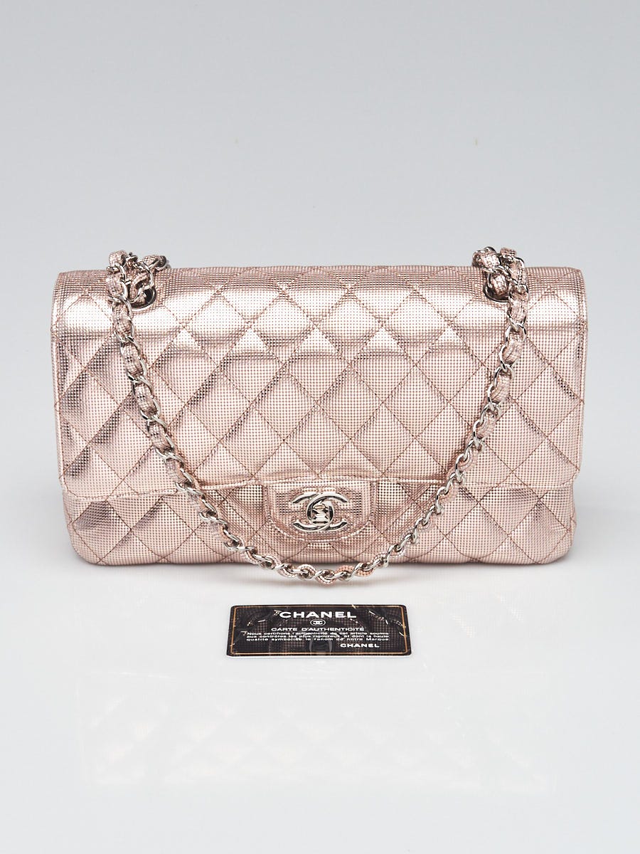 Chanel Metallic Khaki Quilted Lambskin Leather Classic Medium Double Flap  Bag - Yoogi's Closet