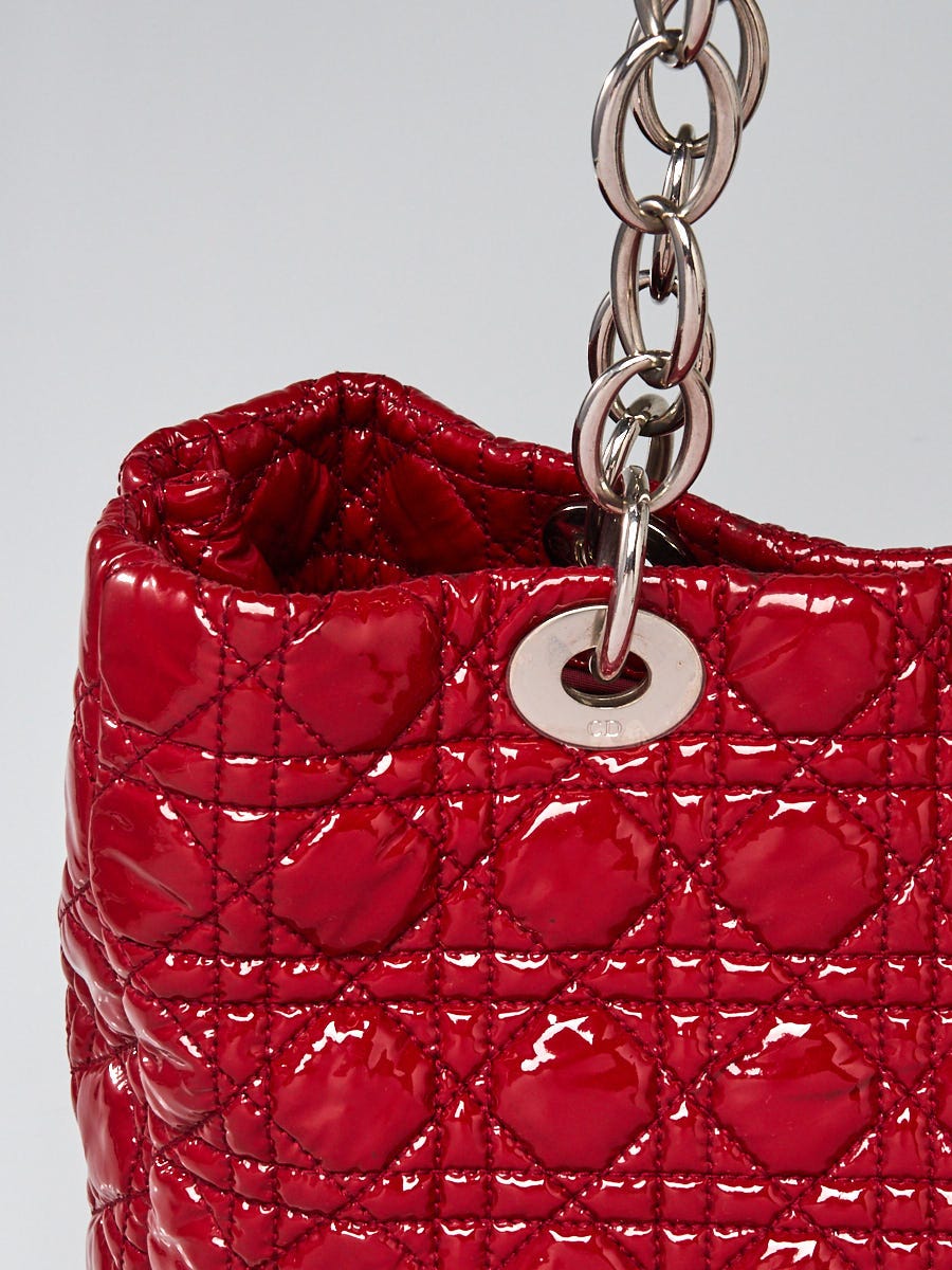Christian Dior Limited Edition Red Leather Rubber Tote