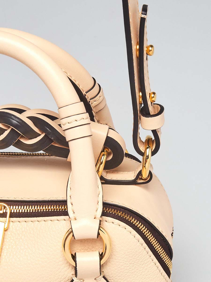 Chloe Sweet Beige Pebbled Leather Daria Small Shoulder Bag 