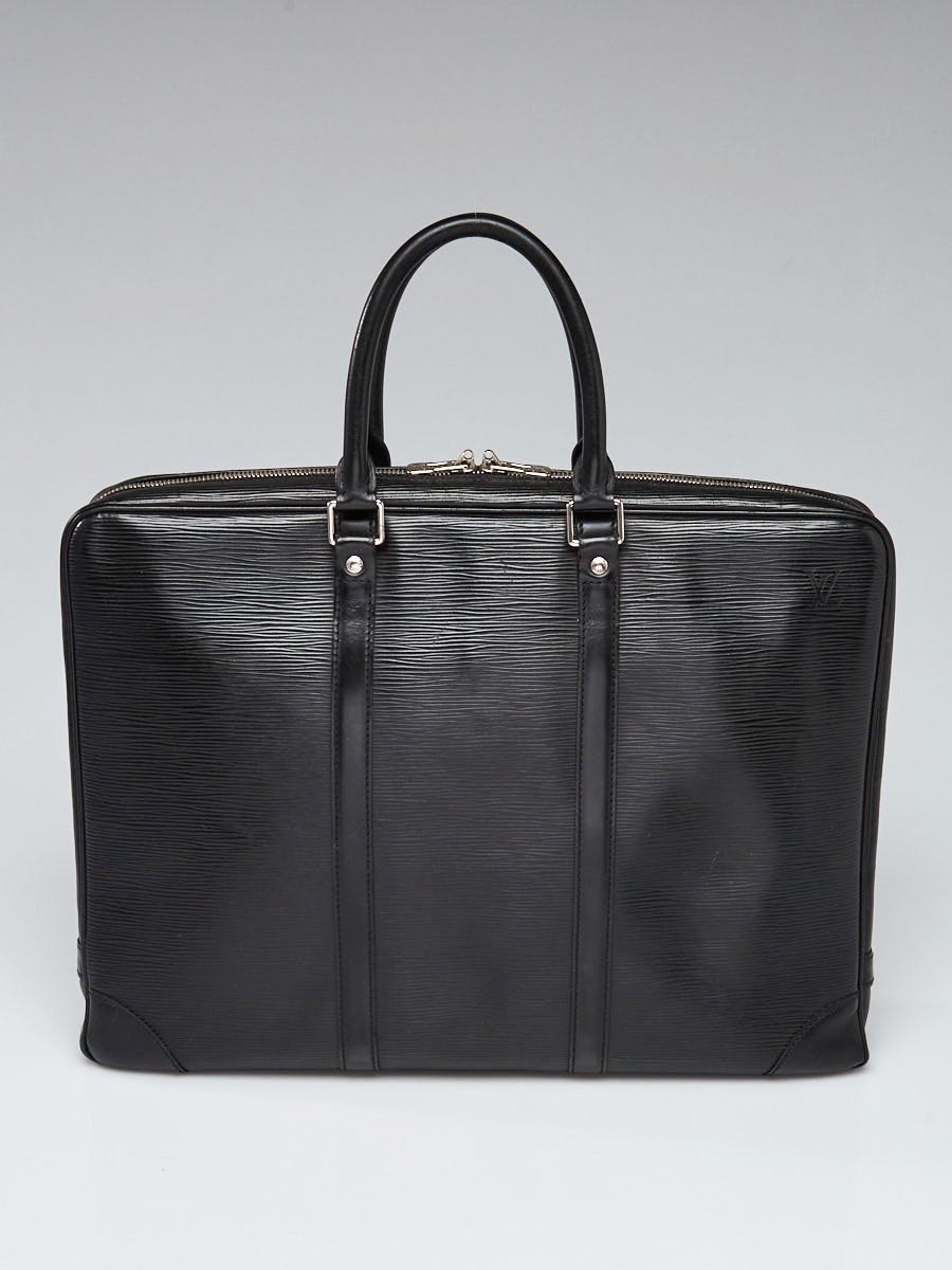 Louis Vuitton Black Epi Leather Porte Documents Top Handle