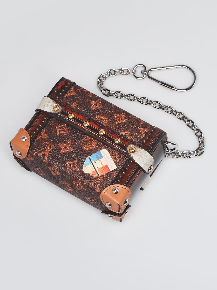 Louis Vuitton essential trunk monogram mini bag charm for petite malle  speedy
