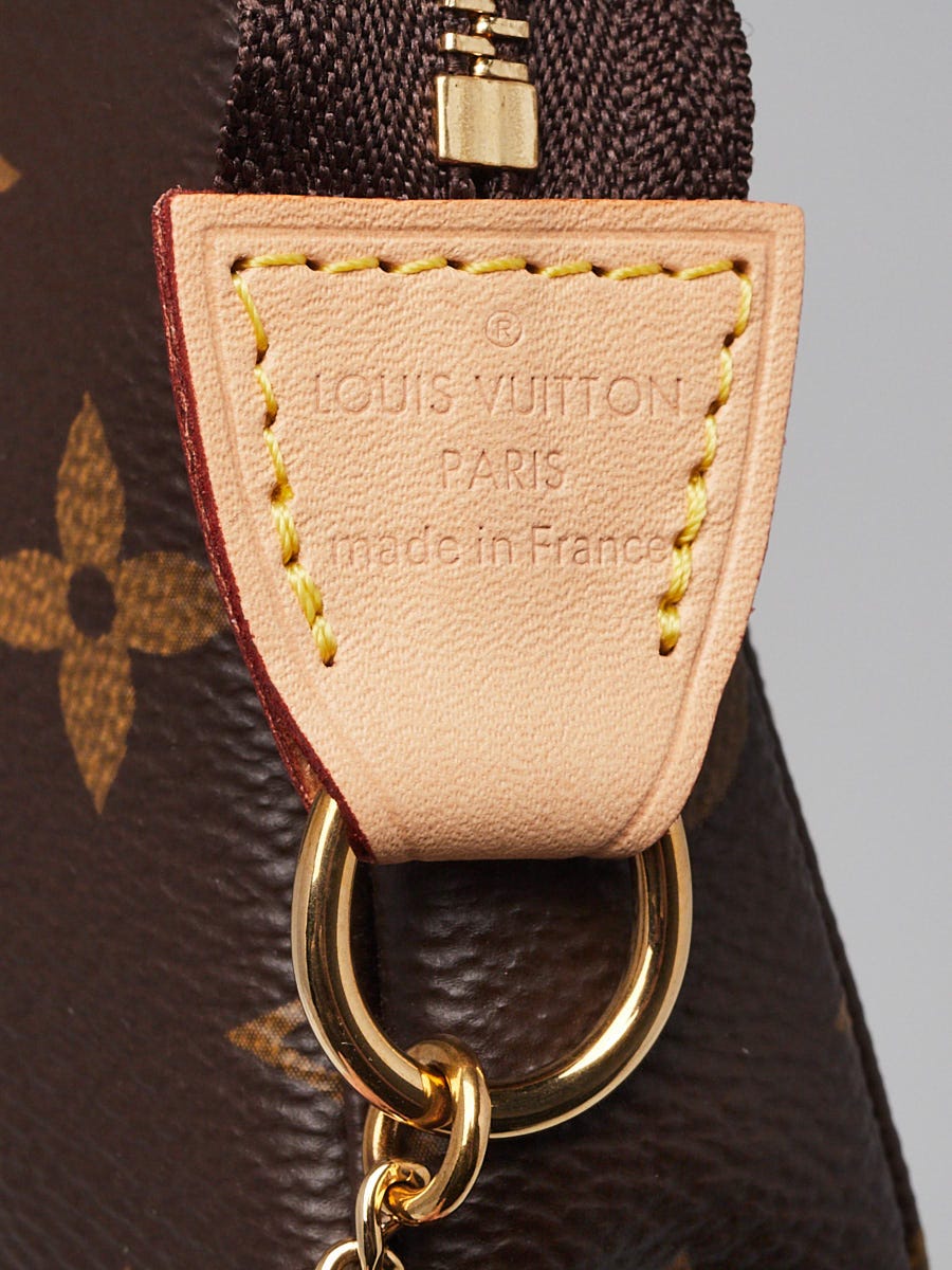 Louis Vuitton Monogram Canvas Small Mini Wristlet Evening Pochette Clutch Bag